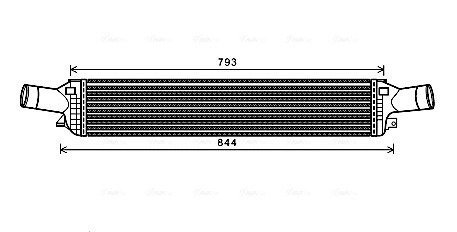 Інтеркулер Audi A4 2,7TDI 3,0TDI 08>12, A6 2,0TSI 3,0TDI 11>, A8 3,0TDI 10>, Q5 3,0TDI 09> AVA AVA COOLING AIA4319