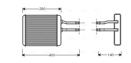 AVA FIAT Радіатор опалення Alfa Romeo 147/156 AVA COOLING AL6072