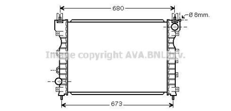 AVA LAND ROVER Радіатор охолодження Freelander 1.8/2.5 98- AVA COOLING AU2174 (фото 1)