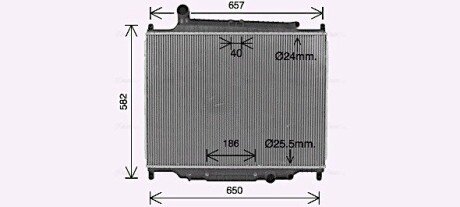 AVA LAND ROVER Радіатор охолодження двиг. RANGE ROVER 3.6 06-12, RANGE ROVER SPORT 3.6 06-13 AVA COOLING AU2344