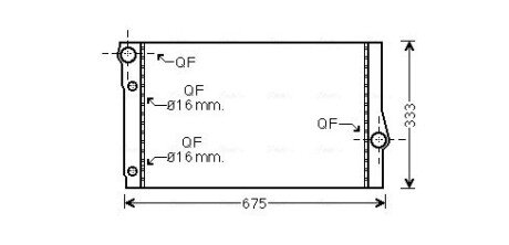 AVA BMW Радіатор охолодження двиг. 5 F10, 6 F13, 7 F01 2.0/3.0d 10- AVA COOLING BW2410