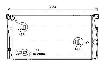 Радіатор, Система охолодження двигуна AVA COOLING BW2549