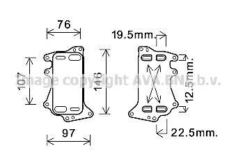 AVA BMW Оливний радіатор (без корпуса) 1 F20, 2, 3 F30, 4, 5 F10, X1 E84, X3 F25, X5 F15 2.0d AVA COOLING BW3553