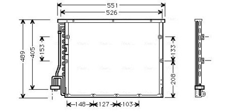 Радіатор кодиціонера AVA COOLING BW5148