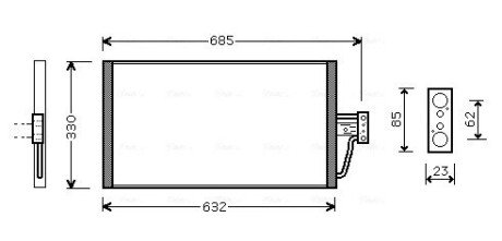 Радіатор кодиціонера AVA COOLING BW5254