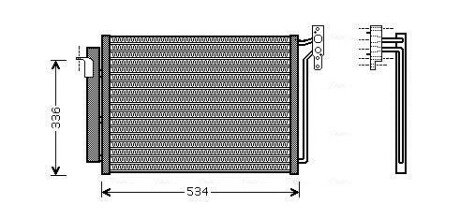 AVA BMW радіатор кондиціонера X5 E53 00- AVA COOLING BW5281D