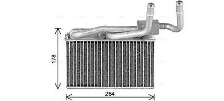 Радіатор обігрівача салону BMW X5 E70, F15 (07-18) X6 E71, F16 (08-19) AVA AVA COOLING BW6600