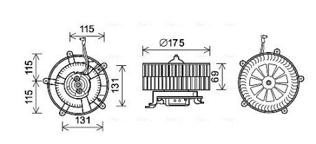 Вентилятор отопителя салона BMW 7 (E65) (01-) AVA AVA COOLING BW8478