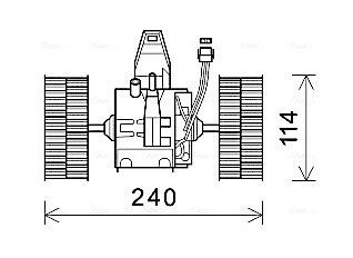 Вентилятор обігрівача салону BMW 5 E60 (03-), BMW 6 E63-E64 (04-) AVA AVA COOLING BW8491 (фото 1)