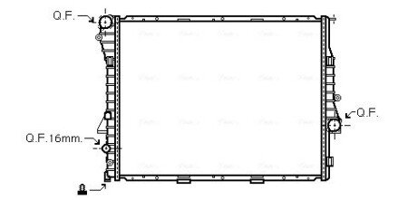 AVA BMW радіатор охолодження X5 E53 3.0d/3.0i/4.4 00- AVA COOLING BWA2275