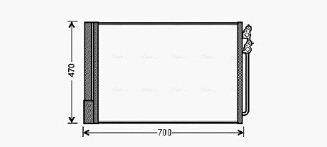 Конденсор кондиціонера BMW F07/F10/F01 5/7 10- (Ava) AVA COOLING BWA5370D