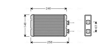 Теплообмінник, система опалення салону AVA COOLING BWA6210