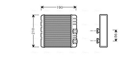 Радіатор обігрівача салону BMW 3e46 00>, X3e83 AVA AVA COOLING BWA6211