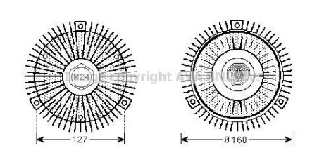 AVA BMW Муфта зчеплення вентилятора 525TDS, 725TD AVA COOLING BWC353 (фото 1)