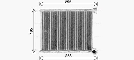 AVA CITROEN Радіатор опалення C4 II 1.2-2.0 09-, DS4 1.6-2.0 11- AVA COOLING CN6333