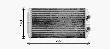 Радіатор опалювача CITROEN C-ELYSEE (2013) (Ava) AVA COOLING CN6338