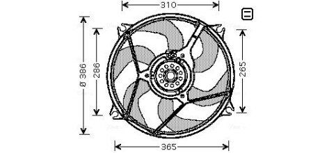 AVA CITROEN Вентилятор радіатора Berlingo, Jumpy, Peugeot 807, Partner 1.4/2.0HDI 99- AVA COOLING CN7530 (фото 1)