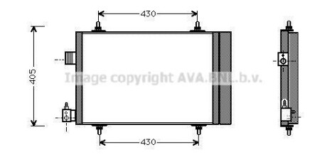 Радіатор кондиціонера AVA COOLING CNA5173D