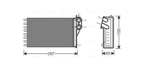 AVA CITROEN Радіатор опалення C2/3,Peugeot 1007 05- AVA COOLING CNA6232