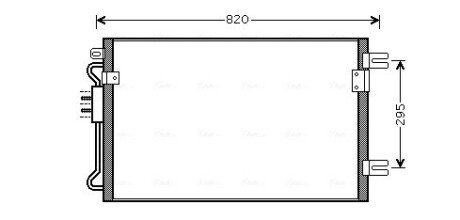 AVA CHRYSLER Радіатор кондиціонера (конденсатор) Grand Voyager IV 2.8CRD 04- AVA COOLING CRA5098