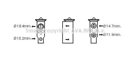 Розширювальний клапан кондиціонера AVA COOLING DN1389