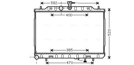 AVA NISSAN Радіатор системи охолодження двигуна X-TRAIL 2.2 D 07- AVA COOLING DN2293