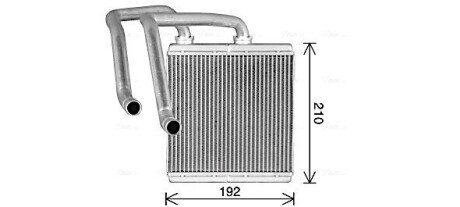 AVA NISSAN Радіатор оплалення QASHQAI / QASHQAI +2 I 1.6, 2.0 07- AVA COOLING DN6476