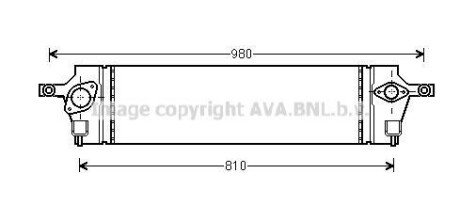 AVA NISSAN Інтеркулер X-Trail 2.0dCi 07-, Renault Koleos I 08- AVA COOLING DNA4350