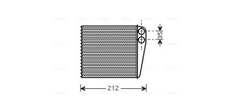 Радіатор обігрівача салону Nissan Micra (02-), Note (06-), Tiida (04-) AVA AVA COOLING DNA6256