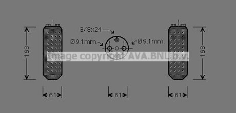 Осушувач кондиціонера Mitsubishi L200 (05-), Pajero Sport (08-)/Nissan Navara (97-), Almera (95-) AVA AVA COOLING DND037