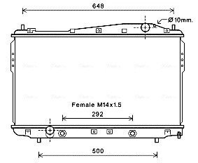 Радіатор охолодження CHEVROLET Epica (V250) AT (AVA) AVA COOLING DW2135