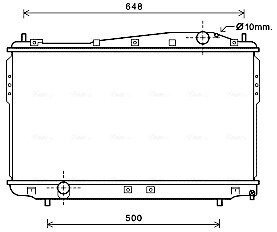 Радіатор охолодження CHEVROLET EPICA (V250) (AVA) AVA COOLING DW2136 (фото 1)