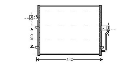 Радіатор кондиціонера SsangYong Action (06-), Kyron (05-) AVA AVA COOLING DW5082 (фото 1)