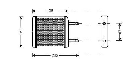 Радіатор обігрівача Матіз (алюм-паяний) (NISSENS) AVA AVA COOLING DW6024