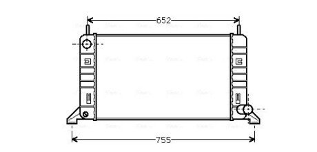 Радіатор, Система охолодження двигуна AVA COOLING FD2078