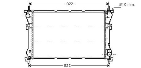 Радіатор охолодження двигуна TRANSIT VII 20TD MT 00- (Ava) AVA COOLING FD2320 (фото 1)