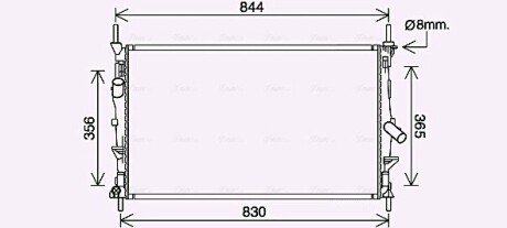 Радіатор, Система охолодження двигуна AVA COOLING FD2628