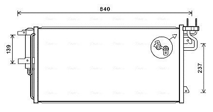 AVA FORD Радіатор кондиціонера (конденсатор) з осушувачем C-MAX II 1.5, 2.0 15-, FOCUS III 1.5, 2.0 14-, KUGA II 1.5, 2.0 14- AVA COOLING FD5617D