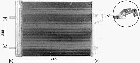 AVA FORD Радіатор кондиціонера (конденсатор) з осушувачем C-MAX II 2.0 Energi 15- AVA COOLING FD5694D