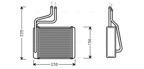 Радіатор обігрівача салону Ford Mondeo (00-) AVA AVA COOLING FD6286