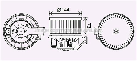 Вентилятор обігрівача салону Ford Fiesta (08-) AVA AVA COOLING FD8629