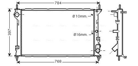 Радіатор охолодження двигуна TRANS CONN 18i/18TDCi 04- (Ava) AVA COOLING FDA2411