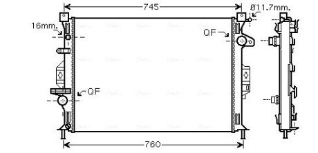 Радіатор MONDEO/FREEL/V/S80 AT 06- (Ava) AVA COOLING FDA2425