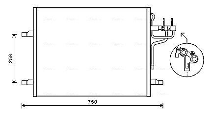 Радіатор кодиціонера AVA COOLING FDA5483