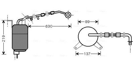 Осушувач кондиціонера Ford Mondeo III 00>07 AVA AVA COOLING FDD111 (фото 1)