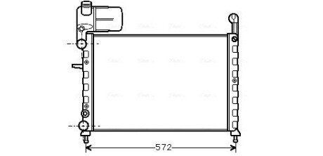 AVA FIAT радіатор охолодження Tempra, Tipo 1.4/1.6 88- AVA COOLING FT2101