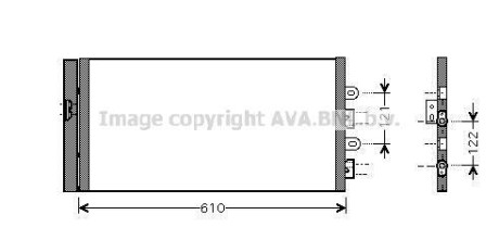 AVA FIAT Радіатор кондиціонера (конденсатор) з осушувачем PUNTO 1.2 99- AVA COOLING FTA5298D (фото 1)