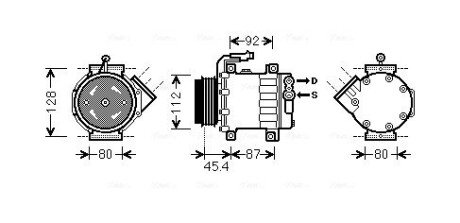 AVA CITROEN Компресор кондиціонера JUMPER II 3.0 06-, FIAT, PEUGEOT AVA COOLING FTAK366