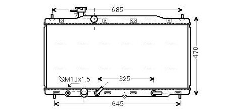 Радіатор охолодження двигуна Honda CR-V 2.0i 07> АT AVA AVA COOLING HD2226
