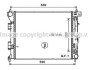 Радіатор охолодження двигуна Hyundai Elantra (11-), i30 (12-)/KIA Ceed (12-) 1.4CRDi, 1.6CRDi AVA AVA COOLING HY2351 (фото 1)